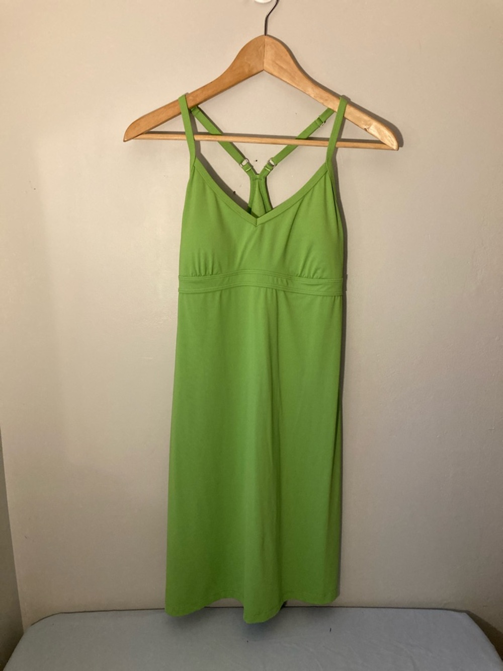 Athleta Lime Green Double-Strap Active Dress